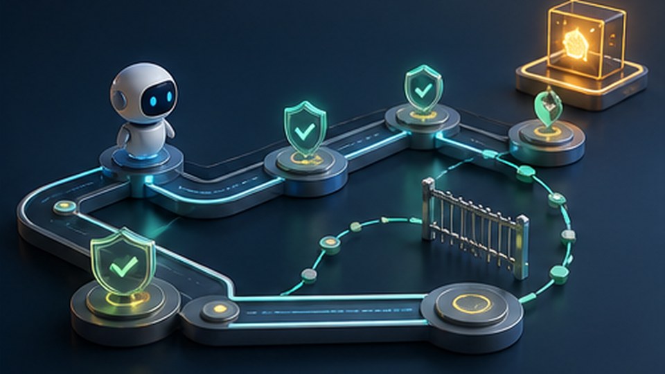 Editorial illustration for Bounded AI Agents for Business Operations