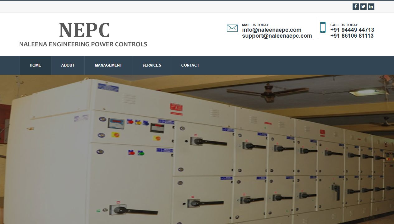 NEPC homepage screenshot