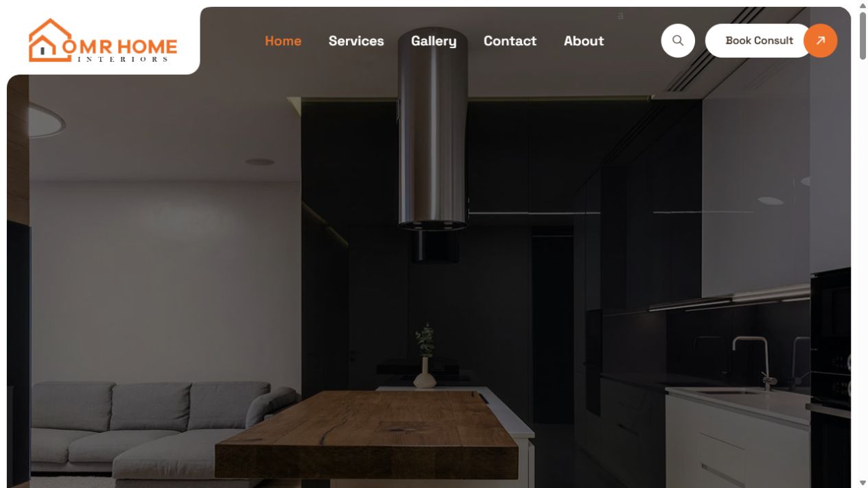 OMR Homes homepage screenshot